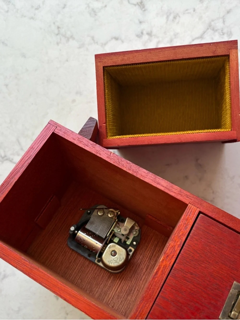 Vintage Wooden Jewelry Organizer with Two Removable Drawers